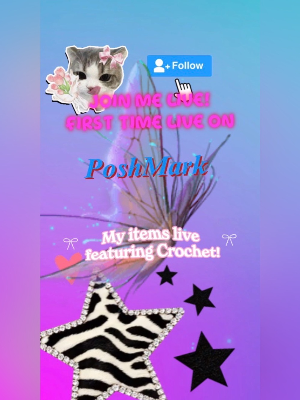 Like this flier to get notified when I’m live!